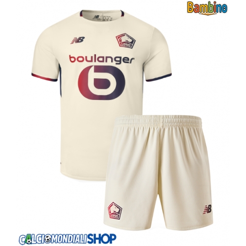 Maglie da calcio Lille OSC Seconda Maglia Bambino 2025-26 Manica Corta + Pantaloni corti)